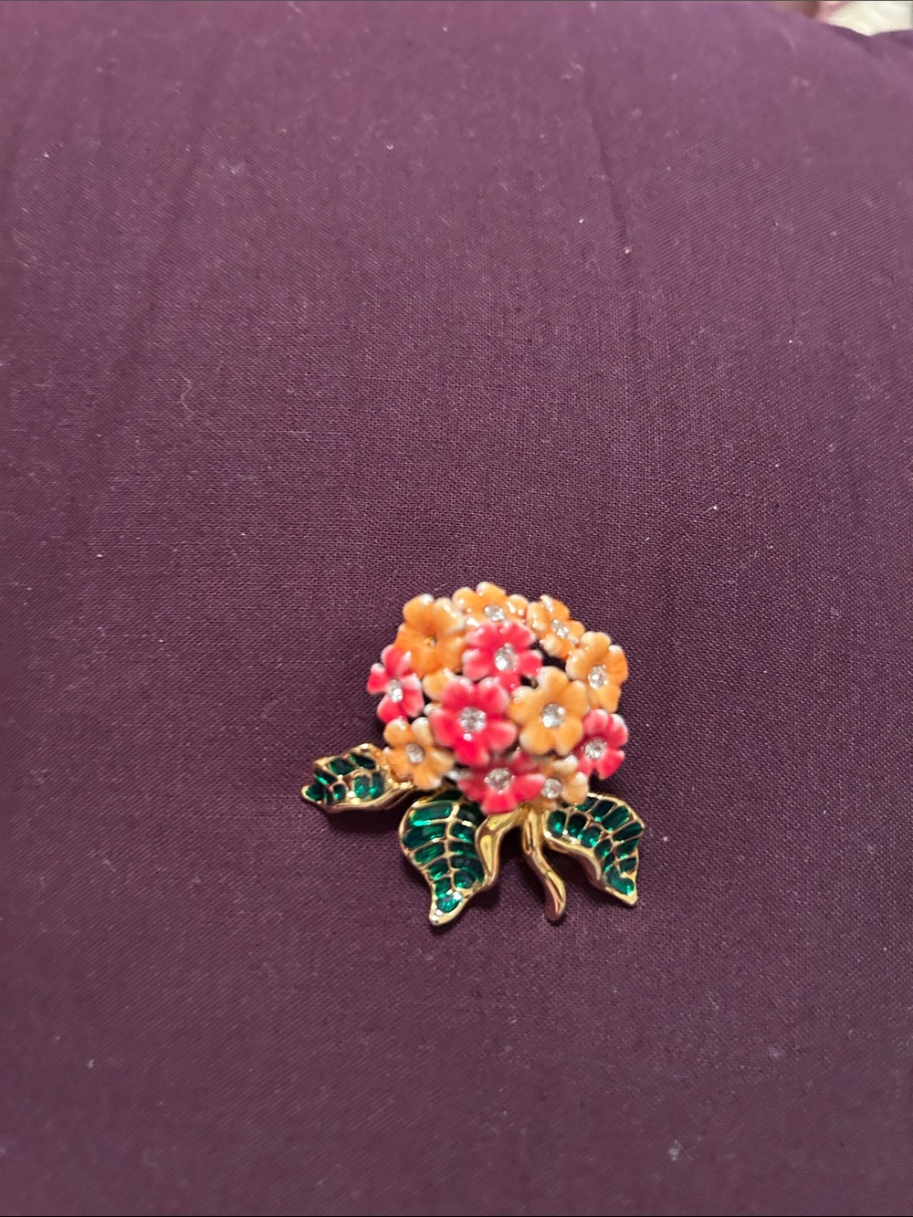 Vintage Joan Rivers floral brooch